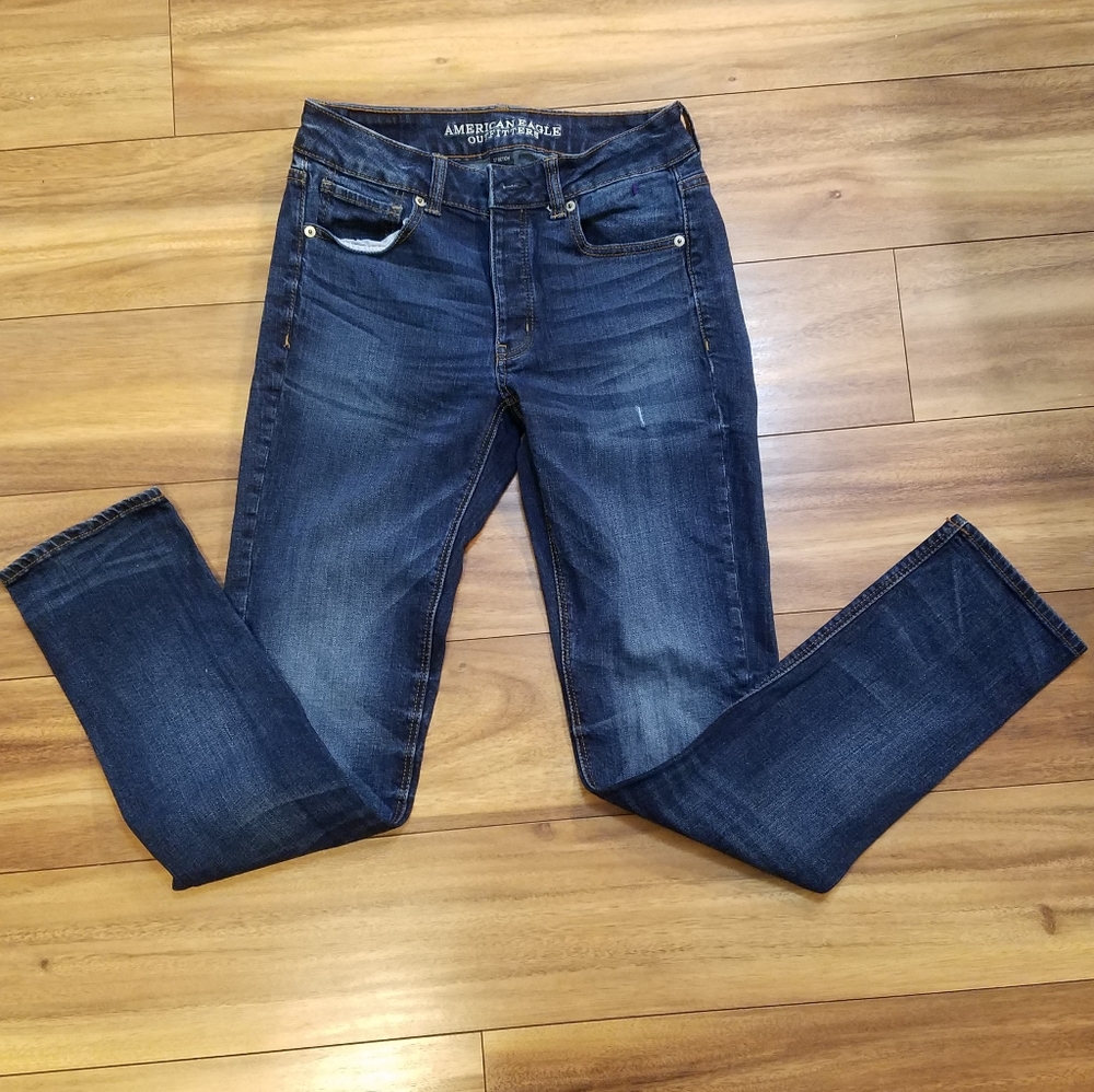 American Eagle Outfitters Tomgirl Slim Fit Jeans Size 4 Extra Long